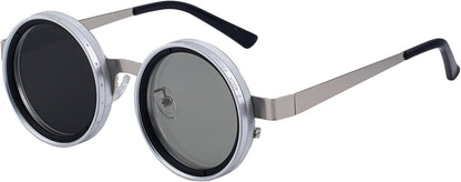Adjustable-Tint Unisex style Sunglasses – ND Filter, UV400 Polarized – Retro Round Frames