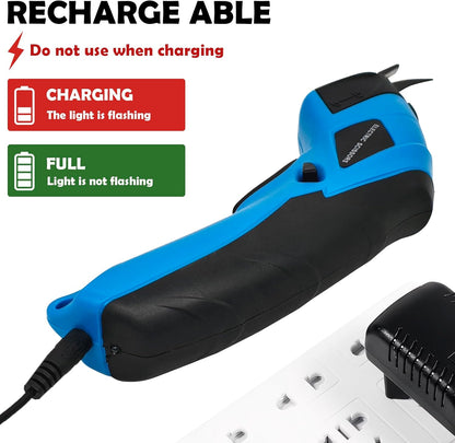 Cordless Electric Scissors 2 Blades，Fabric Cutter for Cutting Fabric, Cardboard,Plastic，Ultimate Cutting Tool for Home，Craft