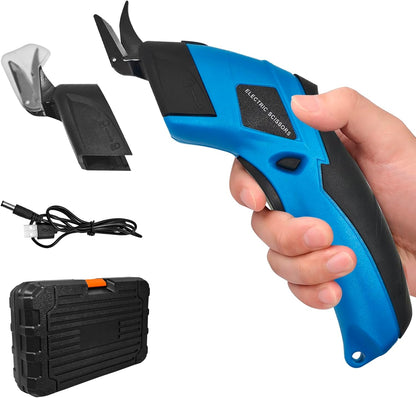 Cordless Electric Scissors 2 Blades，Fabric Cutter for Cutting Fabric, Cardboard,Plastic，Ultimate Cutting Tool for Home，Craft