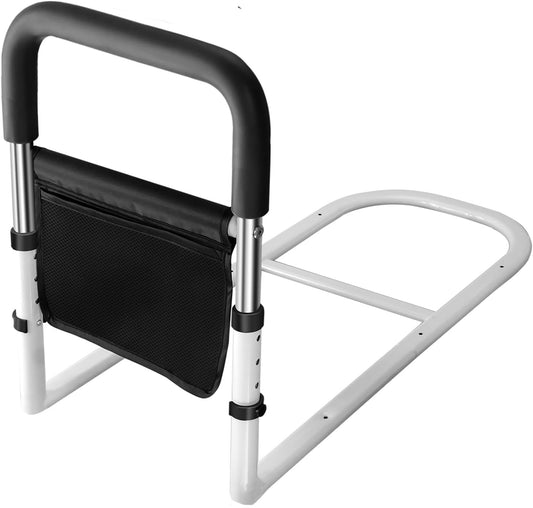Bed Rails for Ederly Adults Safety, Bed Assist Rails for Seniors Fall Prevent Adjustable Height for Grab Bar Fits King Queen Full Twin Bed…