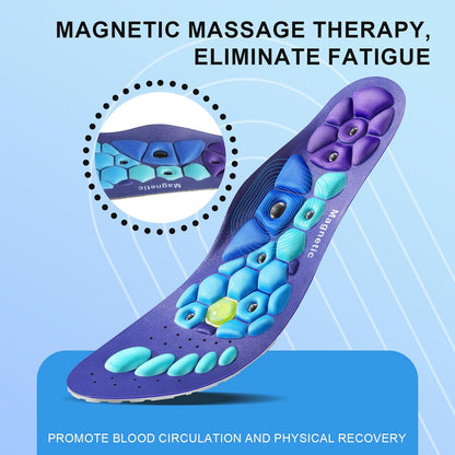 Acupressure Insoles for Men and Women: Magnetic Massage Insoles with Acupoint Therapy, Shock Absorption, Non-Slip, Feet Comfort Support
