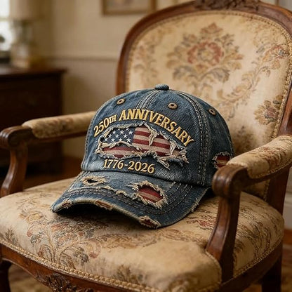 250th Anniversary USA Hat Eagle 250 Year American Anniversary Baseball Cap Adjustable Patriotic Hats