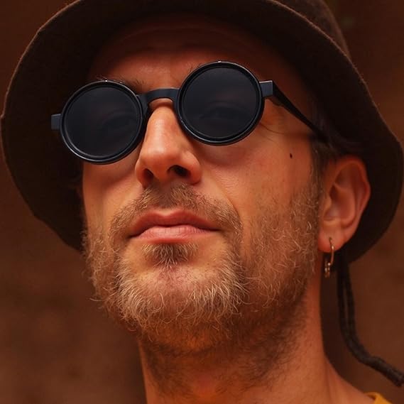 Adjustable-Tint Unisex style Sunglasses – ND Filter, UV400 Polarized – Retro Round Frames