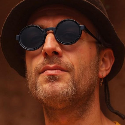 Adjustable-Tint Unisex style Sunglasses – ND Filter, UV400 Polarized – Retro Round Frames