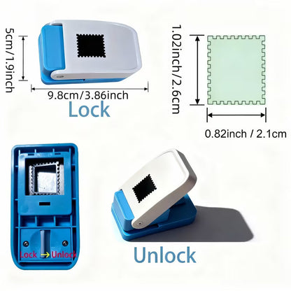 1X0.8inch Rectangular Postage Stamp Punch Ware